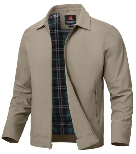 Image of YSENTO Mens Summer Bomber Jackets Lightweight Casual Windbreaker Baseball Sports Cargo Jacket Outwear with Zip Pockets(Khaki,XL)