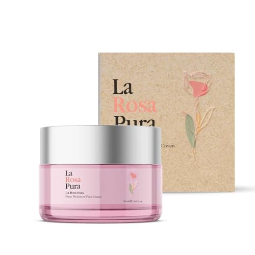 Image of La Rosa Pura Deep Hydration Face Cream with 100% Pure Rose Oil | Anti-Aging Moisturizer for Dry Skin | Reduces Fine Lines & Wrinkles | Hydrates & Nourishes for Radiant Skin | All Skin Types
