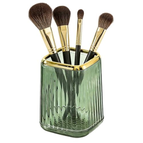 Image of Othrion 1 PCS Make Up Brush Holder,Makeup Brush Holder,Makeup Brush Pot,Portable Makeup Pot for Vanity, Eyeliners,Eyebrow Pencil,Bathroom Toothbrush Holder,Office Storage Cup Desk Pen Holder(Green)