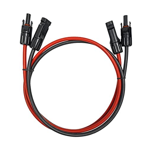 Image of Solar Panel Extension Cable -1M/2M/3M/5M/10M/20M/30M 10AWG(6mm²/4mm²),Harness Wiring Wire Adapter with Connector,Tinned Copper Electrical Wire Cable- Red+Black (4mm²1)