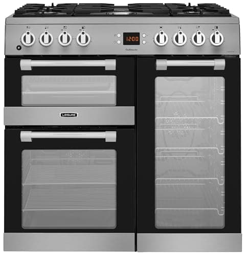 Image of Leisure Cookmaster CK90F530X 90cm wide Dual Fuel Range Cooker with Gas Hob - Stainless Steel - A/A/A Rated