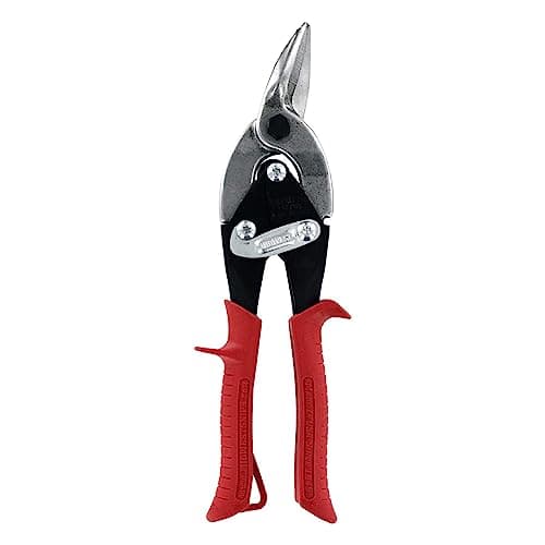 Image of Midwest Aviation Snip - Left Cut Regular Tin Cutting Shears with Forged Blade & KUSH'N-Power Comfort Grips - MWT-6716L