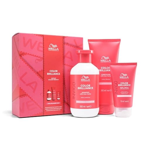 Image of Wella Professionals Invigo Color Brilliance Gift Set - Includes Shampoo, Conditioner and Hair Mask - Instant Colour Vibrancy & Colour Protection - Hair Care Perfect for Christmas