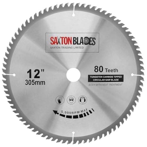 Image of TCT30580T Saxton TCT Circular Wood Saw Blade 305mm x 30mm Bore x 80T for Bosch Makita Dewalt