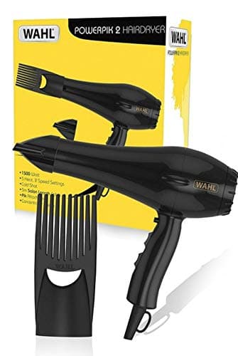 Image of Wahl PowerPik 2 1500W Turbo Hair Dryer with Afro Comb Pik Attachment for Afro-Caribbean Hair