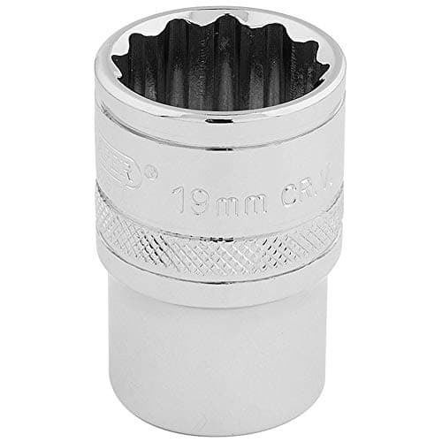 Image of Draper Expert HI-TORQ® 1/2" 19mm Square Drive Socket | 12 Point Metric Socket | Chrome Vanadium Steel Wrench Accessory | 33231