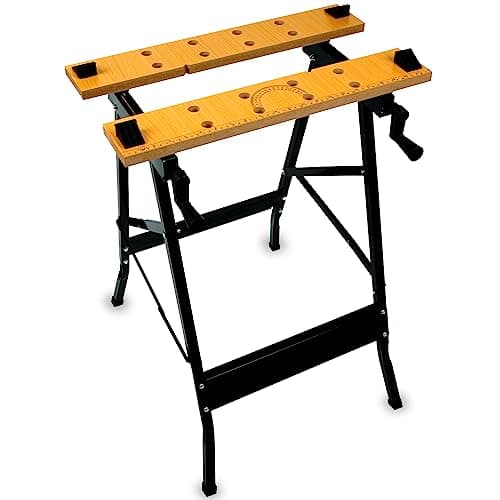 Image of ZENO Workbench Tool Stand | Foldable Work Bench with Heavy Duty Steel Frame | Adjustable & Portable Work Table | 100KG
