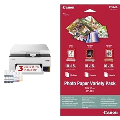 Image of Canon MAXIFY GX1050 Wireless Colour 3-in-1 Refillable MegaTank Inkjet Printer - A4 Print, Copy, Scan - Wi-Fi, Cloud Link, Ethernet Connectivity - Home Office Printer, Includes 6 x Ink Bottles