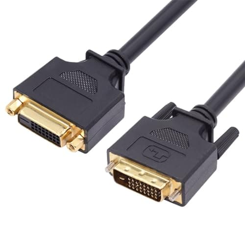 Image of NFHK DVI 24+1 Male to Female Extension Cable DVI-D Dual Link Digital Video for Monitor Graphics Card 50cm