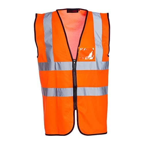 Image of Blackrock Hi Vis Orange Executive Sleeveless Vest Waistcoat, Men's and Women's Full-Length Zip, Lightweight, Reflective High Visibility Safety Wear, Fully EN Certified - 5XL