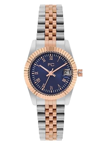 Image of French Connection Analog Women's Watch, Rose Gold - Silver, Modern