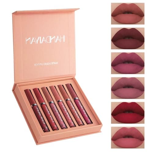 Image of 6 Pcs Lipstick Sets for Women, Matt Long Lasting Nude Liquid Lipsticks,Waterproof Non-Stick Cup Make Up Lipgloss Set, Lip Gloss Gift Matte Stay On Lip Sticks 24 Hours
