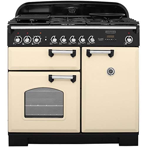 Image of Rangemaster Classic Deluxe CDL100DFFCR/C 100cm Dual Fuel Range Cooker - Cream