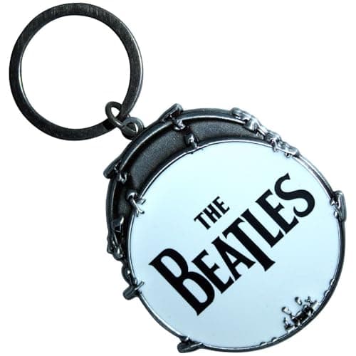 Image of Rock Off officially licensed products The Beatles Drop T Drum Keyring Keychain One Size