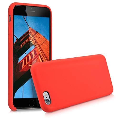 Image of kwmobile Case for Apple iPhone 6 / 6S Case - Soft Cover - Shockproof Silicone - Wireless Charging Red