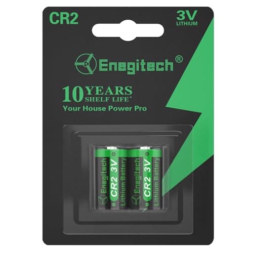 Image of Enegitech CR2 Batteries, 3V CR2 Lithium Batteries CR15H270 for Golf Rangefinder Security Alarm System Non-Rechargeable (2-Pack)