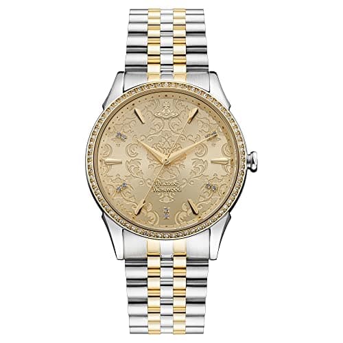 Image of Vivienne Westwood The Wallace Ladies Quartz Watch with Champagne Dial & Two Tone Gold/Silver Stainless Steel Bracelet
