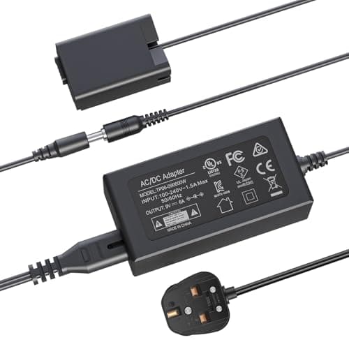 Image of F1TP EN-EL25 EN-EL25A Replacement Dummy Battery Camera Charger Kit with EP-5G DC Coupler- AC Adapter-UK Plug, Power Supply for Nikon Z30, Z50, Z50 II, Z fc