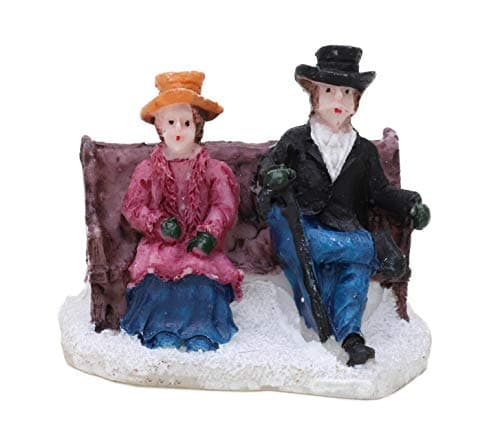 Image of Toyland® Mini Resin Christmas Collectible Ornament - Village Scene Accessories - Xmas Figures (Couple & No Baby 2 Inch)