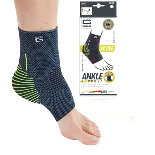 Image of Neo-G Ankle Support Running – Sport Ankle Brace – Ankle Compression Support - Breathable, Lightweight, Elastic Ankle Bandage Support for Sprains, Strains, Weak Ankles, Injury Recovery, Joint Pain - L