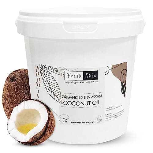 Image of Freshskin Beauty LTD | 1kg Organic Extra Virgin Coconut Oil (1000g/1.1L) - 100% Pure, Raw & Cold Pressed