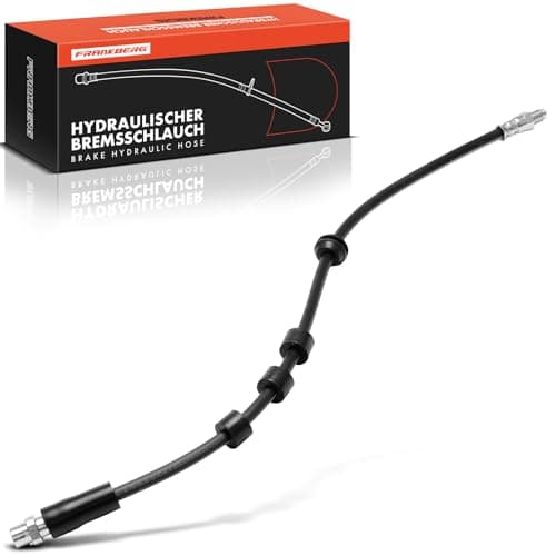 Image of Frankberg 1x Brake Hose Hydraulic Front Axle Left or Right Compatible with 7 Series E65 E66 E67 730 735 740 745 750 760 2001-2008 Replace# 34326753610