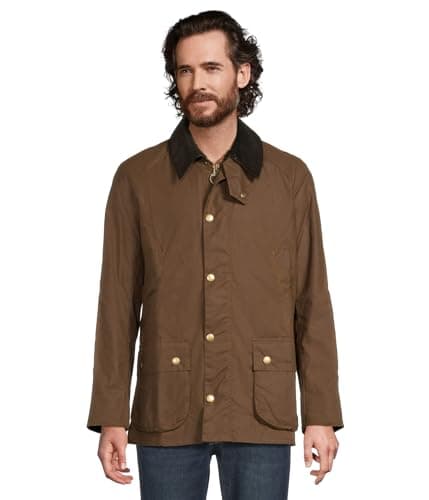 Image of Barbour Men's Classic Bedale Wax Jac Jacket, Bark, M