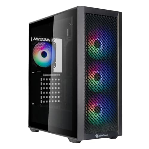 Image of SilverStone Technology FARA 515XR Experience Outstanding Airflow: ATX Mid-Tower Case with Support for Two Coolers and Stunning Rainbow Lighting, Black, SST-FA515XR-BG