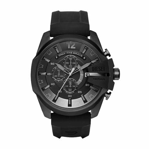 Image of Diesel Watch for Men Diesel Chief Series, Quartz Chronograph Movement, 51 mm Black Stainless Steel Case with a Stainless Steel Strap, DZ4378