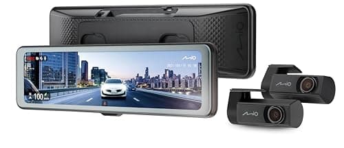 Image of Mio Car Electronic Rearview Mirror Dash Cam Front and Rear 2.5K, 3 Years Warranty, Touchscreen Car Camera Recorder with GPS, WiFi, Night Vision, Parking Mode & STARVIS 2 (MiVue R860WD), App Control