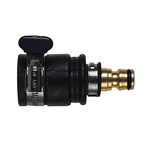 Image of C.K 7928 Watering Systems Tap Adapter Smooth 20-30mm Diameter, Black/Gold, Black/Gold
