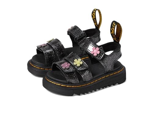 Image of Dr. Martens Klaire J 26675001 Sandals, Black glitter, 1 Little Kid