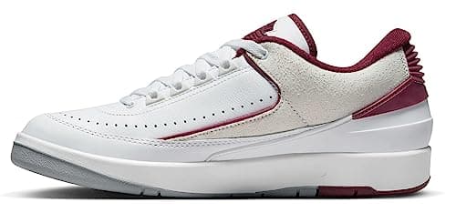 Image of Nike Air Jordan 2 Retro Low Mens Basketball Trainers Dv9956 Sneakers Shoes, White/Cherrywood Red, 7 UK