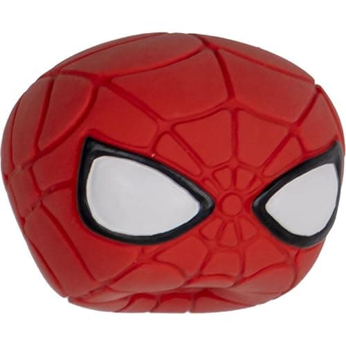 Image of CERDÁ LIFE'S LITTLE MOMENTS Marvel Dog Toy - Red and Black - Spider-Man Face Design - Size 8x7x8cm - Latex Dog Toy - Original Product Designed in Spain