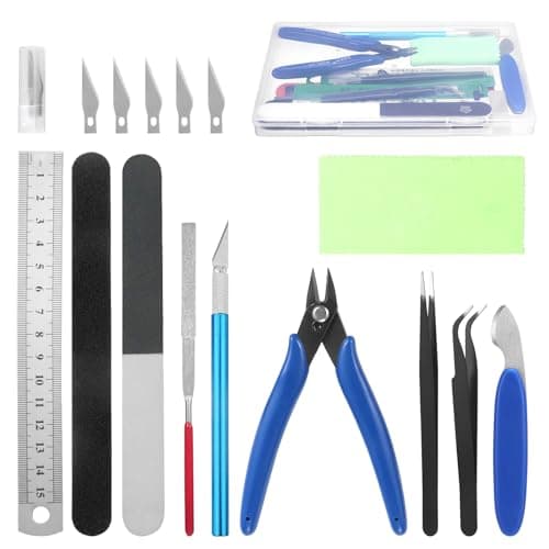 Image of Fippy 11PCS Model Kit Tools, Gundam Model Tool Kit, Model Making Tools Hobby Building Tools Kit for Gundam Basic Model Assembling, Building and Repairing