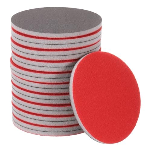 Image of sourcing map 20pcs 800 Grit Sanding Sponge 4 Inch Hook and Loop Sponge Sanding Disc for Orbital Sander, Wet/Dry Use Sponge Buffer for Car Wood Drywall Metal Furniture Polishing
