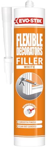 Image of EVO-STIK Flexible Decorators Filler White - 290ml - Acrylic - Ideal for Filling in Fine Cracks and Cavities - Can be Sanded Painted or Papered Over - 15 Years Guarantee