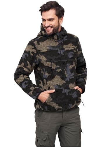 Image of Brandit Teddyfleece Worker Pullover, color: darkcamo, size: L