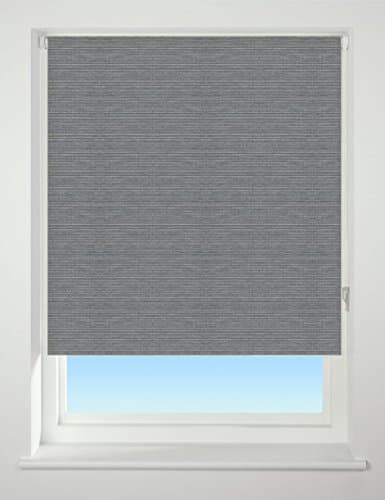 Image of Blackout Stripe Charcoal Texture Roller Blind, Width 60cm x Drop 170cm Textured Stripe