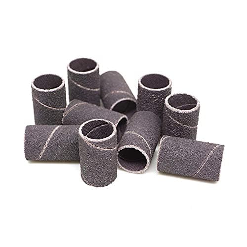 Image of Benchmark Abrasives Aluminum Oxide 1/2” x 1” Abrasive Spiral Bands for Die Grinder, Rotary Drill Deburrs and Finishes Metal (Pack of 10) (80 Grit)