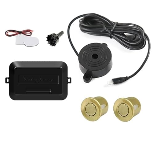 Image of Parking Assist Systems Car Parking Sensor Kit 2 Sensors 22mm Screen Reverse Radar Sound Alert Indicator Systems Car Parking Assist Systems Car Geomagnetic Sensors(Yellow)