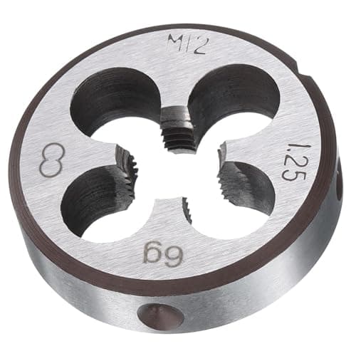 Image of TA-VIGOR 1pc M12 x 1.25 Metric Adjustable Threading Die, Alloy Tool Steel Right Hand Round Die for Processing, Correcting or Cleaning External Threads (Metal, Plastic)