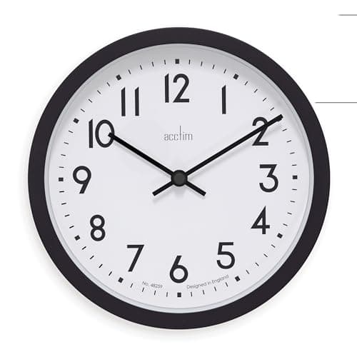 Image of Acctim Elstow 22843 Wall Clock in Soot Black