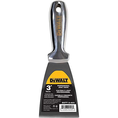 Image of DEWALT 3" All Stainless Steel Joint Knife | One-Piece Premium Polished Metal Putty Blade | 2-403
