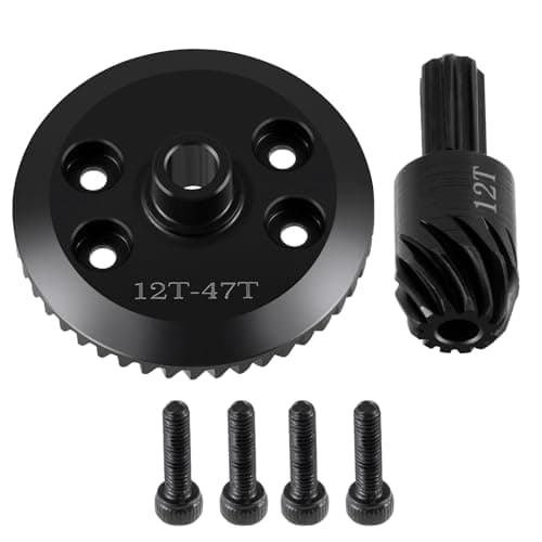 Image of AXspeed Steel Rear Differential Gear, 47T/12T Diff Gear Set for 1/16 TRX Mini Maxx RC Car Upgrade
