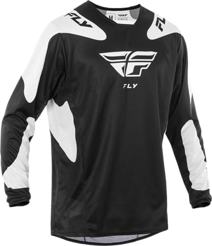 Image of Fly Racing Men's Kinetic Sym Jersey (Black/White, Small)