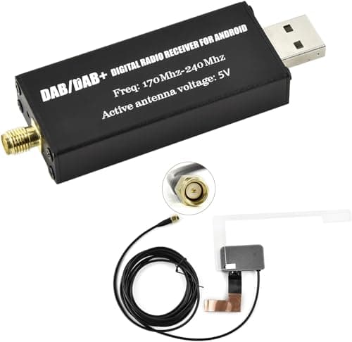 Image of CAMECHO Car DAB/DAB+ Digital Radio Receiver Adapter Compatible for Most Android Car Stereo Radio with USB Connection