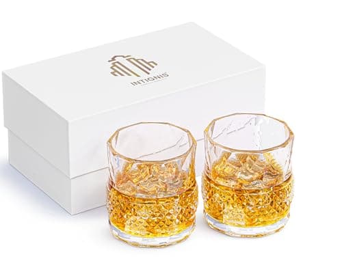 Image of Elite Collection Crystal Tumbler Glasses 350ML - Lead-Free, Cut Transparent Design - Elegant Drinkware for Home, Restaurants & Kitchen - Perfect Drinking Gift Set in Gift Box