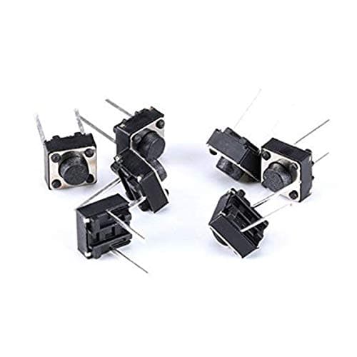 Image of Youmile 100PACK Tact Button Switch 2 Pin DIP 6x6x5mm PCB Momentary Tactile Tact Push Button Switch