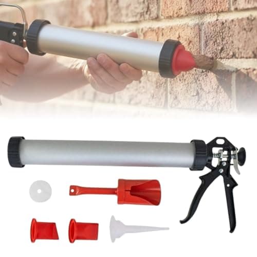 Image of Professional Heavy Duty Mortar Gun Set – DIY Pointing, Grouting & Caulking Tool for Bricks, Paving, Cement, Tiles & Sealant – Interchangeable Nozzles, Precision Application, Durable Hand Tool UK